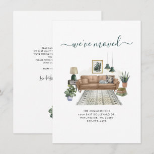 Boho wir haben Chic Watercolor Moving Ankündigung