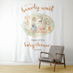 Boho wir können Babydusche abwarten Wandteppich