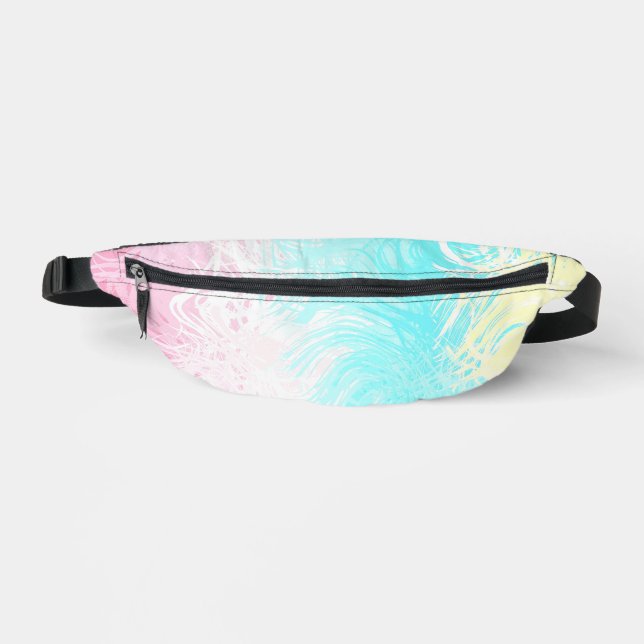 Boho Wirbel Groovy Abstrakt Genderflux Pride Flag Bauchtasche (Vorderseite)