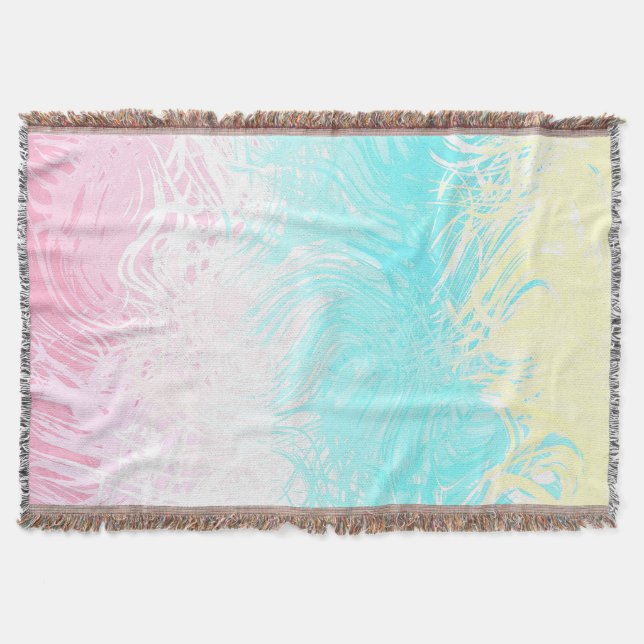 Boho Wirbel Groovy Abstrakt Genderflux Pride Flag Decke (Vorderseite)