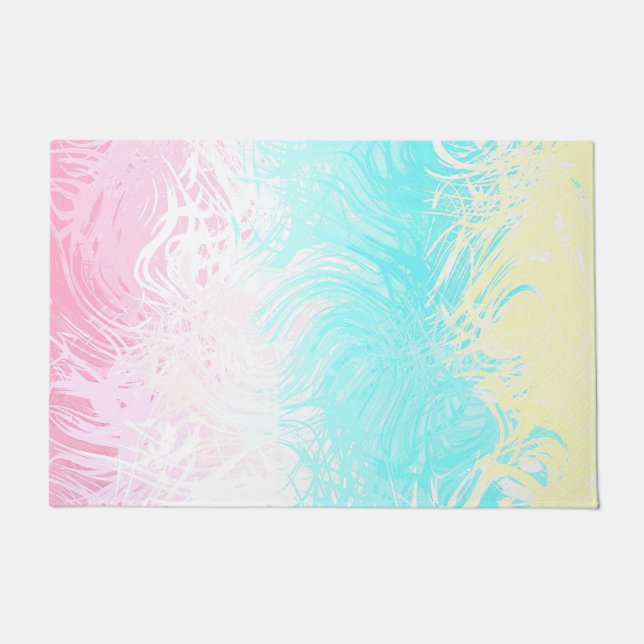 Boho Wirbel Groovy Abstrakt Genderflux Pride Flag Fußmatte (Vorderseite)