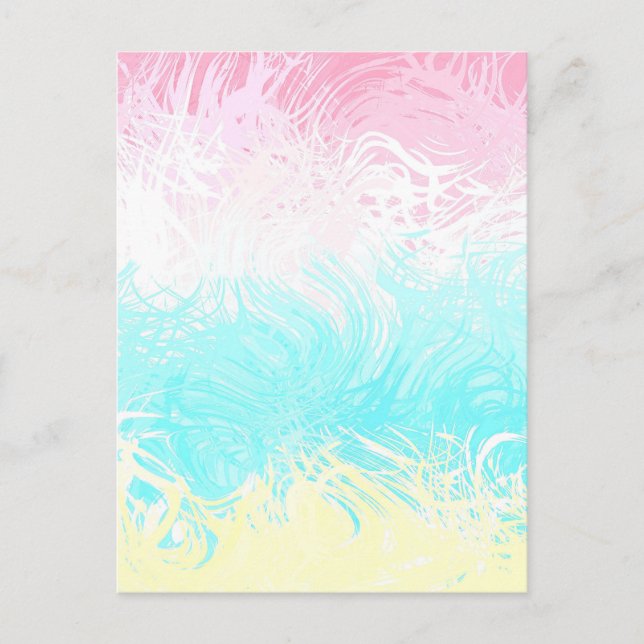 Boho Wirbel Groovy Abstrakt Genderflux Pride Flag Postkarte (Vorderseite)