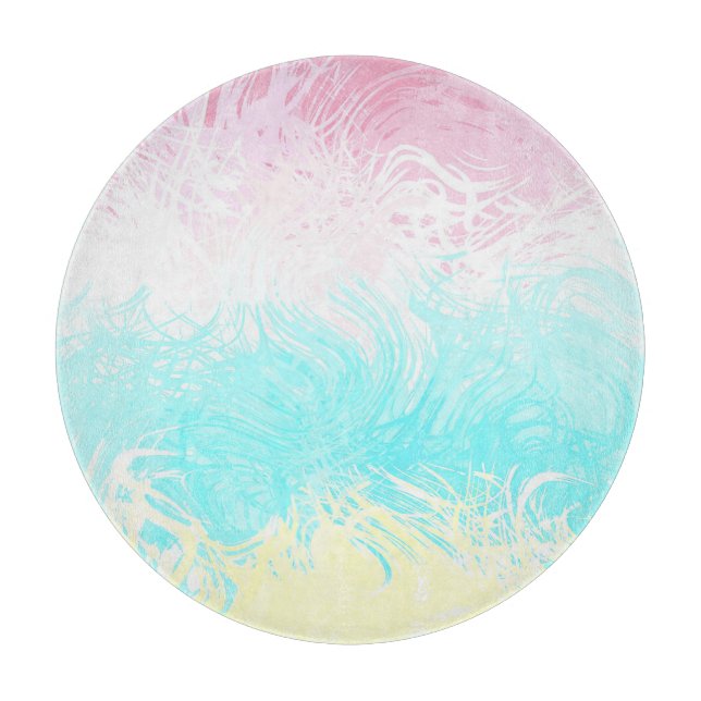 Boho Wirbel Groovy Abstrakt Genderflux Pride Flag Schneidebrett (Vorderseite)