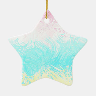 Boho Wirbel Groovy Abstrakt Genderflux-Stolzflagge Keramik Ornament