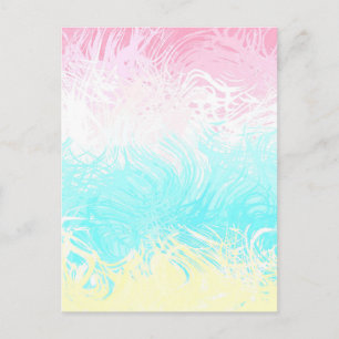 Boho Wirbel Groovy Abstrakte Genderflux-Pride-Flag Postkarte