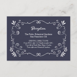 Boho-Wirbel (veränderbare Farbe) Hochzeiteinsatz Begleitkarte