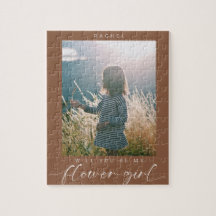 Boho wirst du mein Blumenmädchen Foto Chic sein