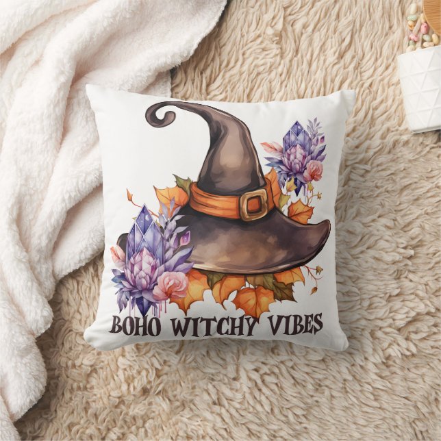 Boho Witchy Vibes Halloween  Kissen (Decke)