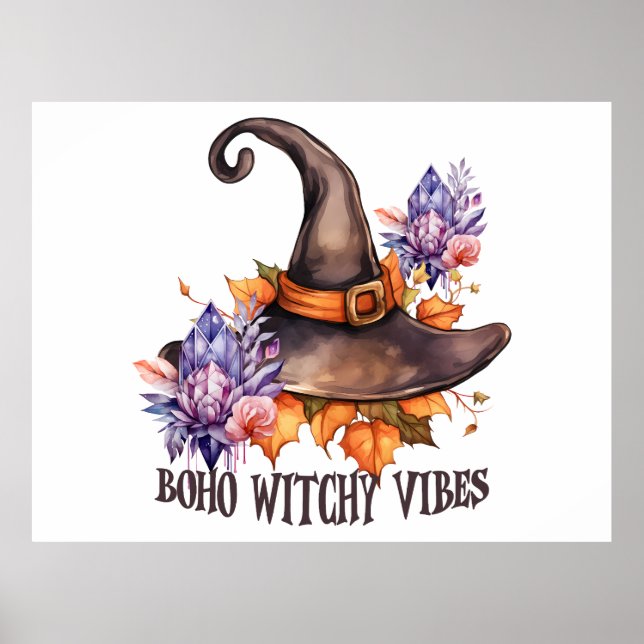 Boho Witchy Vibes Halloween  Poster (Vorne)