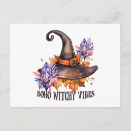 Boho Witchy Vibes Halloween  Postkarte