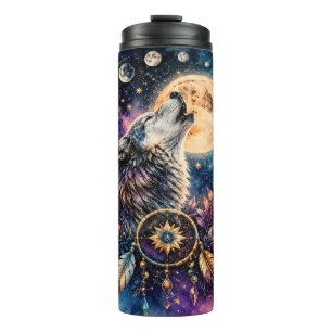 Boho-Wolf-Traumfänger Thermosbecher