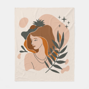 Boho Woman Stars Fleecedecke