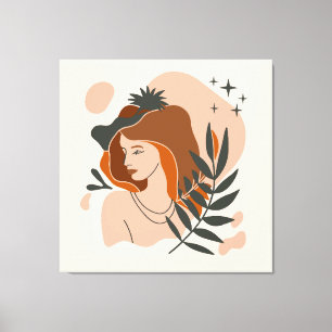 Boho Woman Stars Leinwanddruck