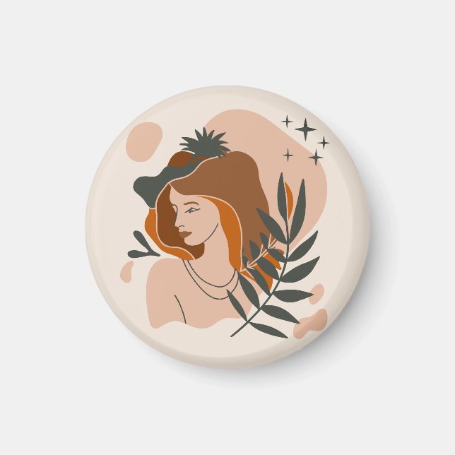 Boho Woman Stars Magnet (Vorne)