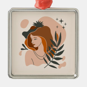 Boho Woman Stars Ornament Aus Metall