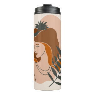 Boho Woman Stars Thermosbecher