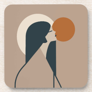 Boho Woman Sun Getränkeuntersetzer