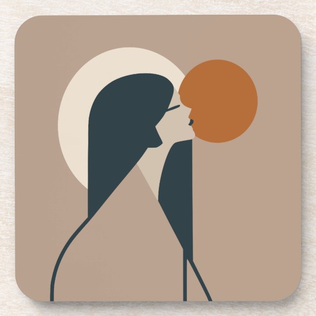 Boho Woman Sun Getränkeuntersetzer (Vorderseite)