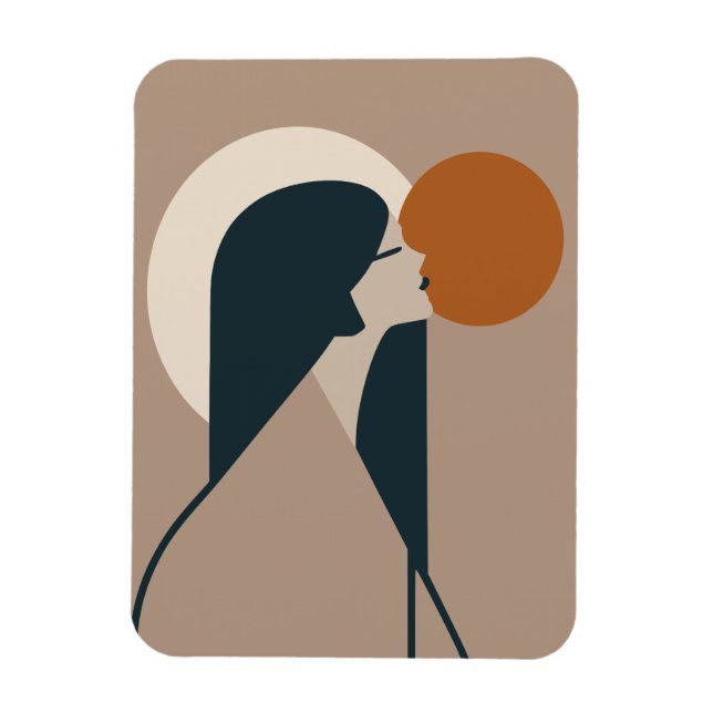 Boho Woman Sun Magnet (Vertikal)