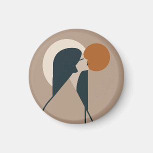 Boho Woman Sun Magnet