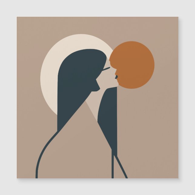 Boho Woman Sun Magnetkarte (Vorderseite)