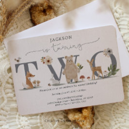 Boho Woodland 2. Geburtstag Einladung 2. Geburtsta