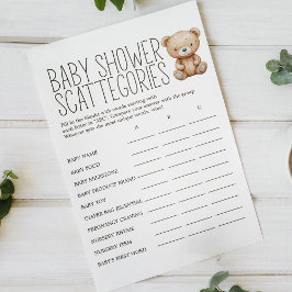 Boho Woodland Animal Baby Shooting Scattegories Ga Flyer