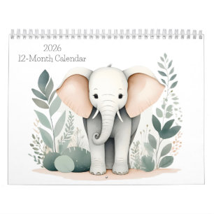 Boho Woodland Animals 2026 Kalender 12 Monate