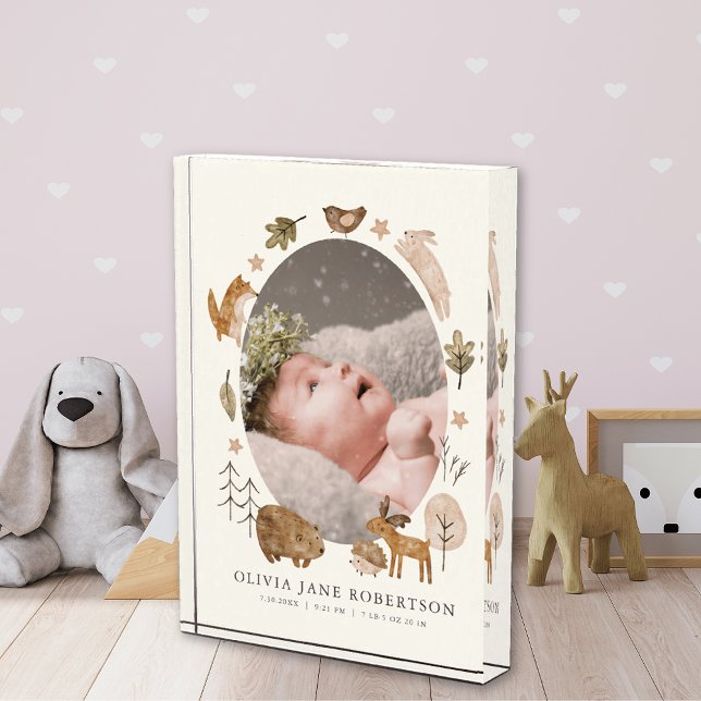Boho Woodland Animals Baby Foto Block (Von Creator hochgeladen)