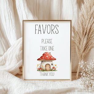 Boho Woodland Animals Baby Shower Favorit Schild