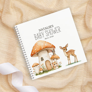 Boho Woodland Animals Babydusche Notizbuch