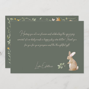 Boho Woodland Animals Forest Friends Kinderdusche Dankeskarte