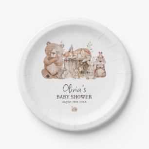 Boho Woodland Animals Gender Neutral Baby Shower Pappteller