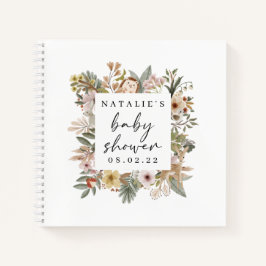 Boho Woodland Baby Showbook Notizbuch