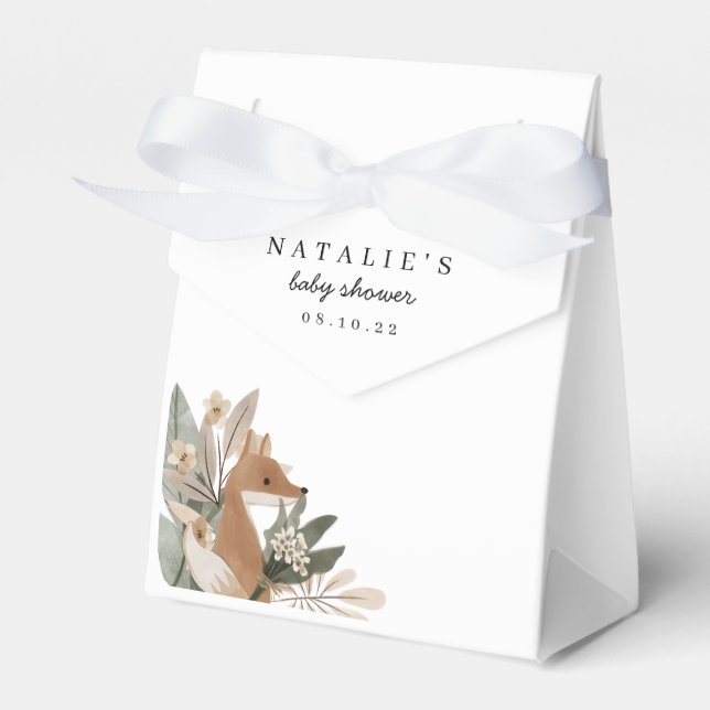 Boho Woodland Baby Showbox Geschenkschachtel (Vorderseite)