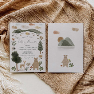 Boho Woodland Baby Shower Einladungskarte Einladung