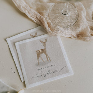 Boho Woodland Babydusche Cocktail Napkin Serviette