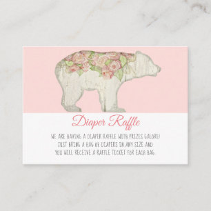 Boho Woodland Bear Baby Girl Duschvorrichtung Begleitkarte