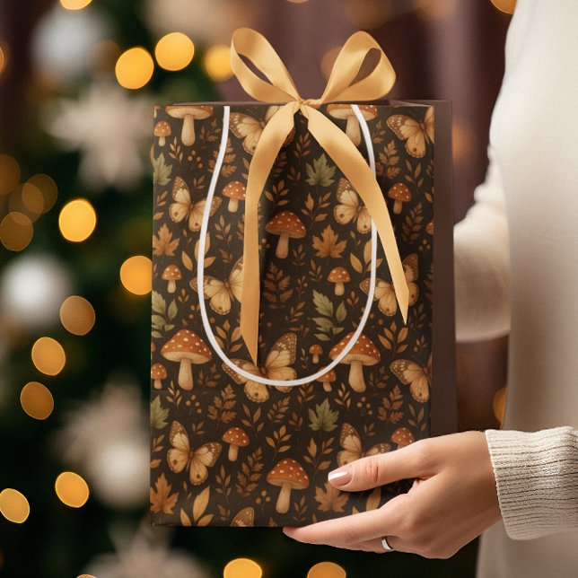 Boho Woodland Foods Mushrooms | Herbstfarben Mittlere Geschenktüte (Von Creator hochgeladen)