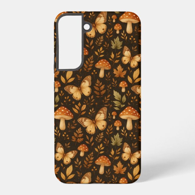 Boho Woodland Foods Mushrooms | Herbstfarben Samsung Galaxy Hülle (Rückseite)