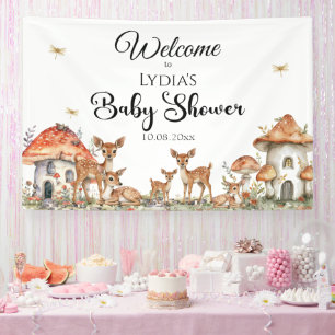 Boho Woodland Forest Animals Baby Dusche Willkomme Banner