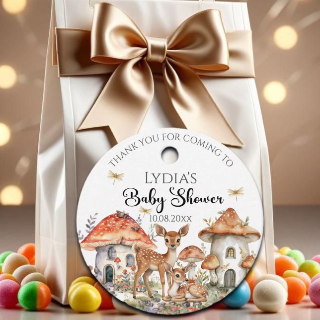 Boho Woodland Forest Animals Babydusche Geschenkanhänger (Von Creator hochgeladen)