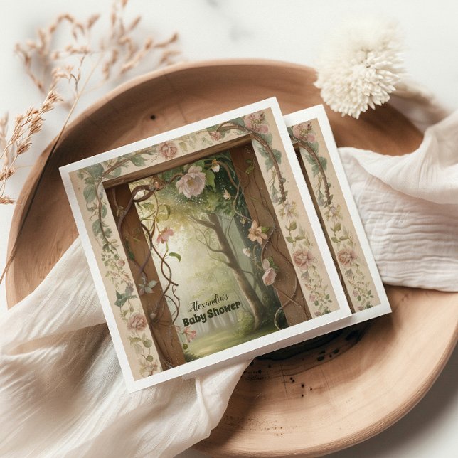 Boho Woodland Forest Baby Dusche Serviette (Von Creator hochgeladen)