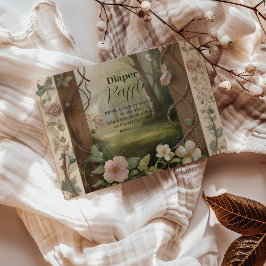 Boho Woodland Forest Raffle Diapper Begleitkarte