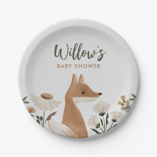 Boho Woodland Fox Babydusche Teller