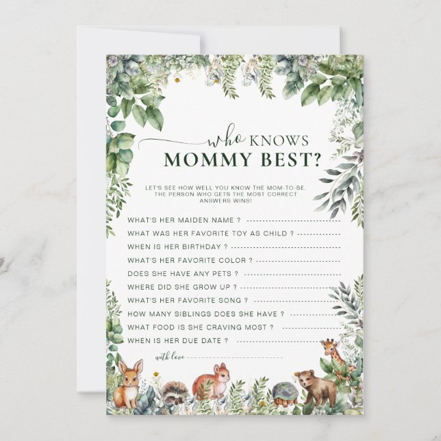 Boho Woodland Greenery, der Mommy Best Game kennt (Vorderseite)