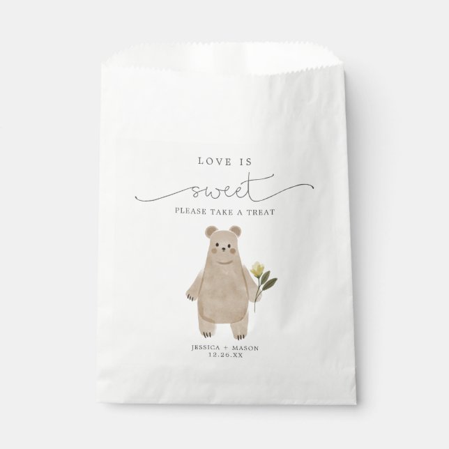 Boho Woodland Liebe ist Sweet Favorits Bag Geschenktütchen (Vorderseite)