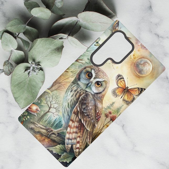 Boho Woodland Owl Samsung Galaxy Hülle (Von Creator hochgeladen)