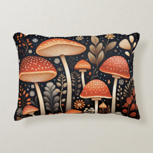 Boho Woodland-Pilzmuster Dekokissen