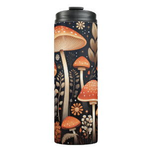 Boho Woodland-Pilzmuster Thermosbecher